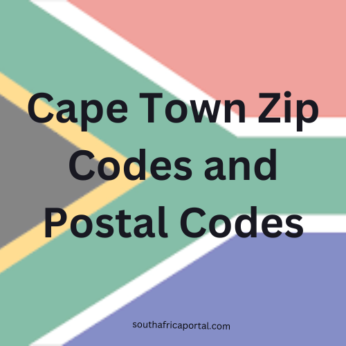 Cape Town Zip Codes and Postal Codes South Africa Portal
