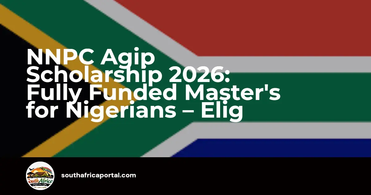 NNPC Agip Scholarship 2026: Fully Funded Master's for Nigerians ...