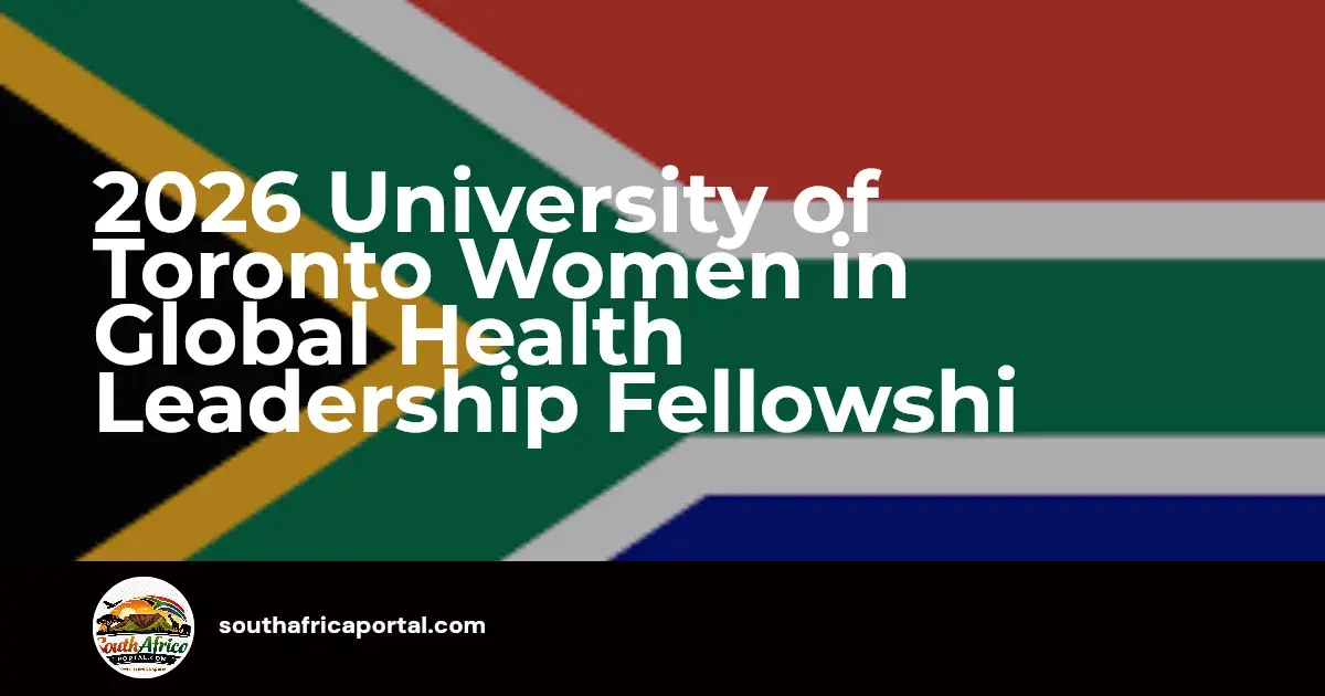2026 University of Toronto Women in Global Health Leadership Fellowship ...